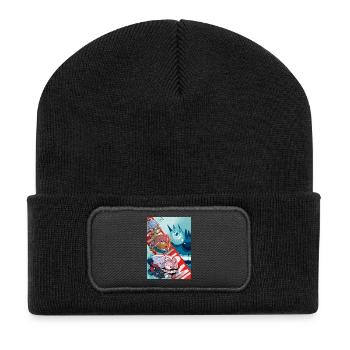 CHADADAN - Beanie recyclé à patch - noir - Devant