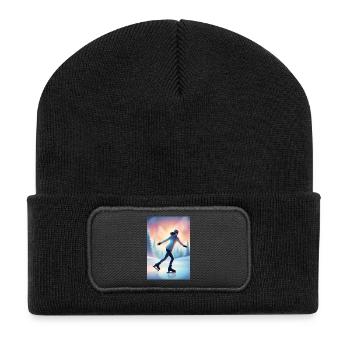 Patinage artistique femme - Beanie recyclé à patch - noir - Devant