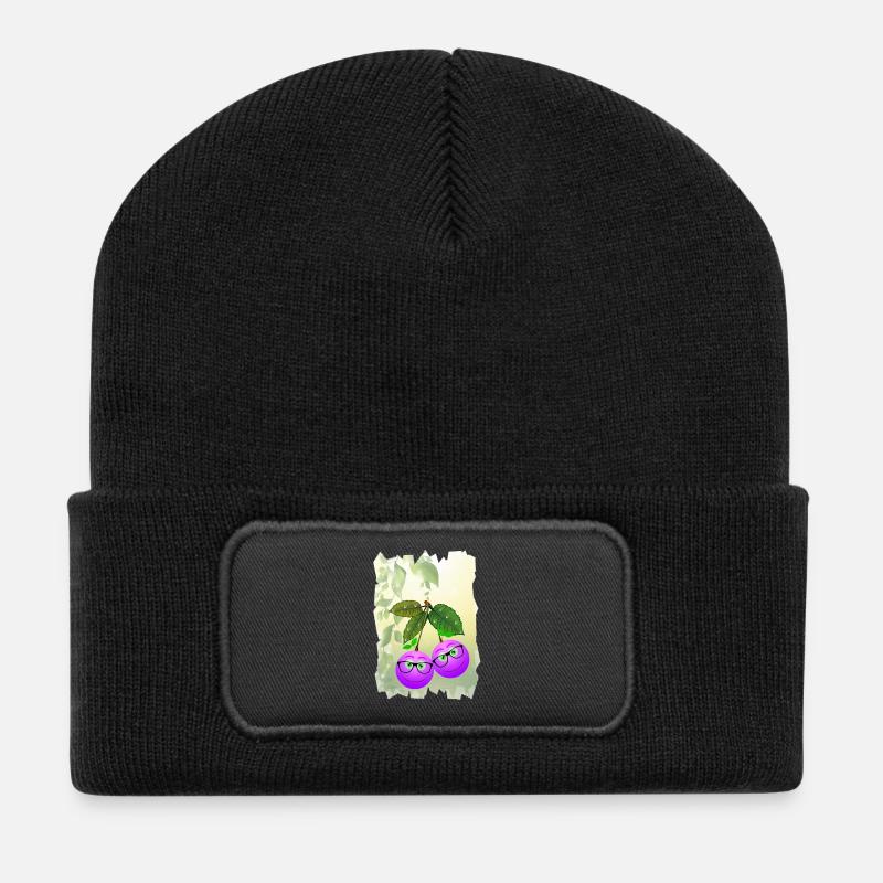 Brillenbeeren - Recycelte Patch Beanie - Schwarz