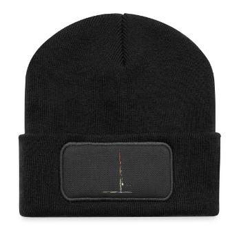 Angel Skizze Vintage Look - Recycelte Patch Beanie - Schwarz - Vorne