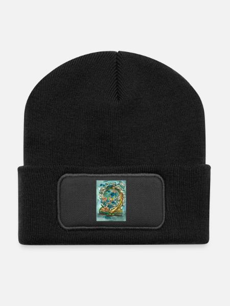 Magical novel - Recycled Patch Beanie - black