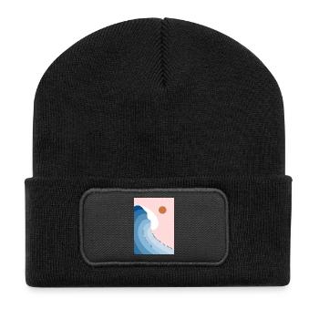 Dance with the waves - Recycelte Patch Beanie - Schwarz - Vorne