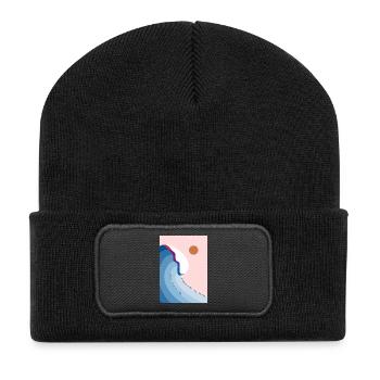 Dance with the waves 2 - Recycelte Patch Beanie - Schwarz - Vorne