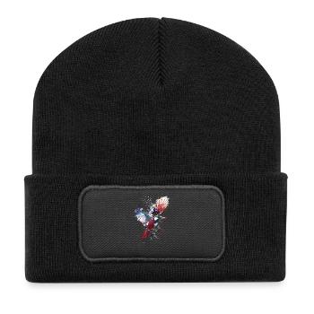 Bird magpie - Recycled Patch Beanie - black - Front