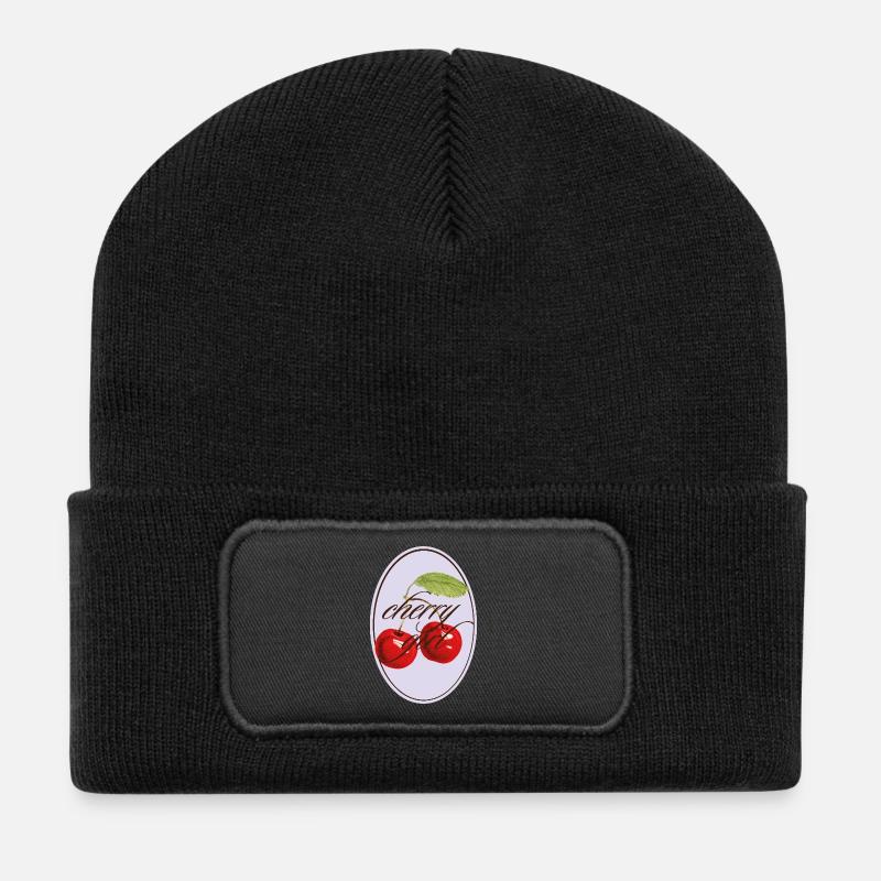Cherry Girl Vintagelook - Recycelte Patch Beanie - Schwarz