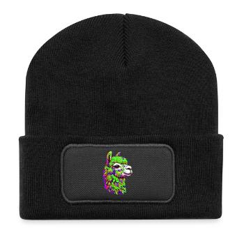 Alpaga - Beanie recyclé à patch - noir - Devant