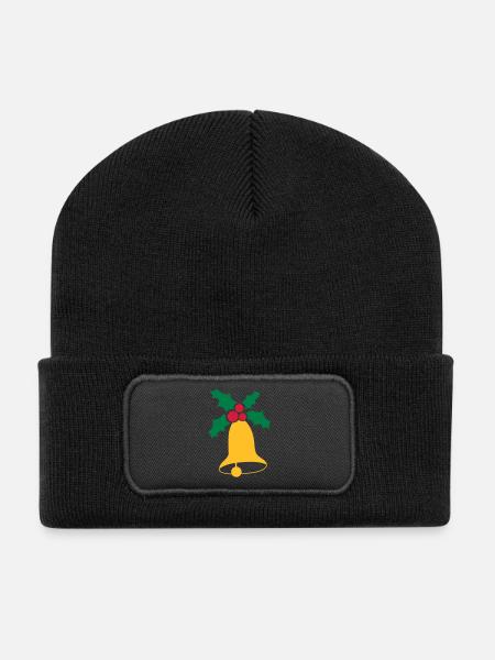 Christmas bells - Recycled Patch Beanie - black
