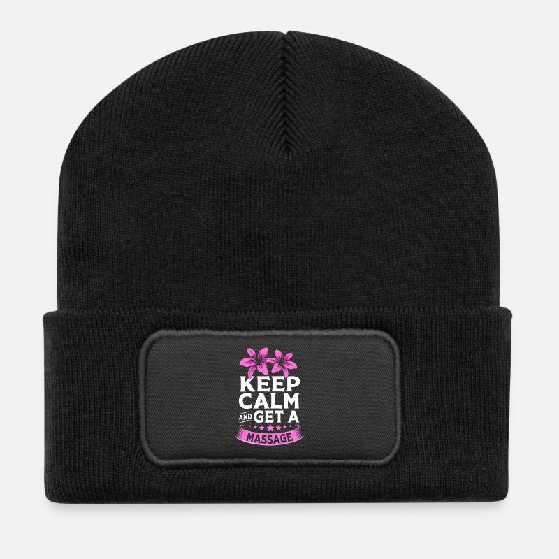 Massage - Recycelte Patch Beanie - Schwarz