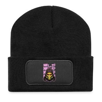 FACE THE STORM! - Recycelte Patch Beanie - Schwarz - Vorne