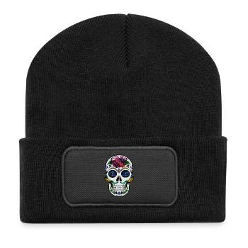 Cosmic Skull - Recycled Patch Beanie - black - Front