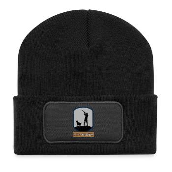 Grandpa hunter - Recycled Patch Beanie - black - Front