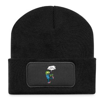 Need a coffee - Recycled Patch Beanie - black - Front