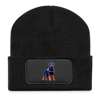 Expressive Rottweiler Survival Design - Recycled Patch Beanie - black - Front