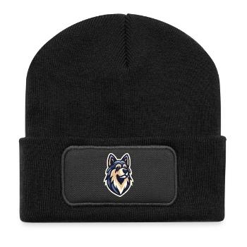 Nachtwolf-Jäger - Recycelte Patch Beanie - Schwarz - Vorne
