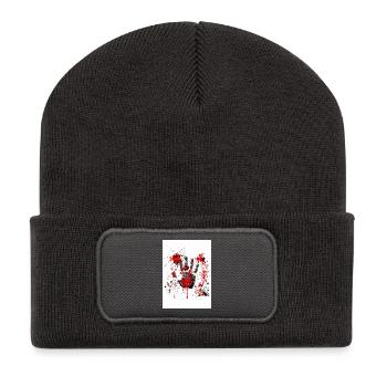 1000005585 - Recycelte Patch Beanie - Dunkelgrau - Vorne