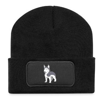 Husky - Recycelte Patch Beanie - Schwarz - Vorne