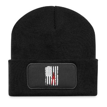 Architecture USA Flag - Recycled Patch Beanie - black - Front