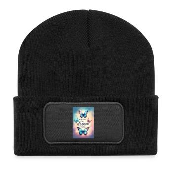 Dreaming Makes You Fly - Recycled Patch Beanie - black - Front