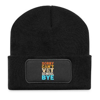 Tierarzt Tiermedizin Veterinär Tierärztin - Recycelte Patch Beanie - Schwarz - Vorne