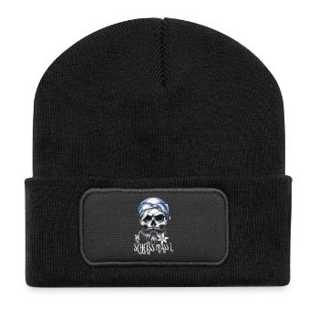 Grantler Trachtenshirt bayrische Mundart Dialekt - Recycelte Patch Beanie - Schwarz - Vorne