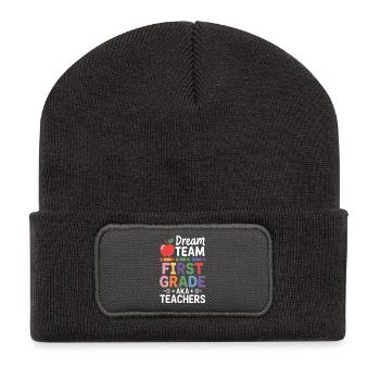 Les enseignants de première année de Dream Team retournent à l'école - Beanie recyclé à patch - charbon - Devant