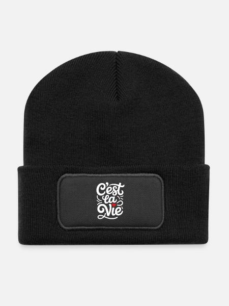 C'est La Vie France disant - Beanie recyclé à patch - noir