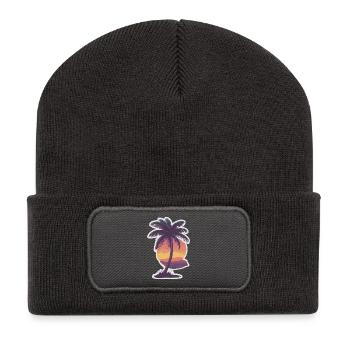 Palm tree - Recycled Patch Beanie - dark grey - Front