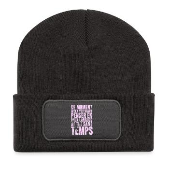 DICTON COOL POUR LES MULTILINGUES, LES INTERNATIONAUX - Beanie recyclé à patch - charbon - Devant