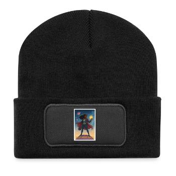 Beste Mutter aller Zeiten Superhelden Poster - Recycelte Patch Beanie - Schwarz - Vorne