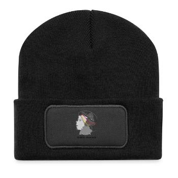 La Dame Allemande Design - Recycelte Patch Beanie - Schwarz - Vorne