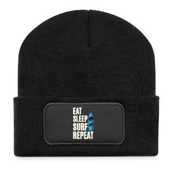 Eat Sleep Surf Repeat - Recycled Patch Beanie - black - Front