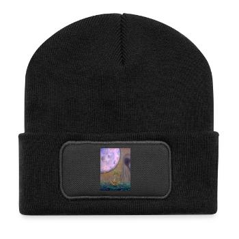 Celestial Dreamscape Illustration - Recycled Patch Beanie - black - Front