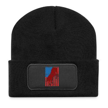 US Flag Riding - Recycled Patch Beanie - black - Front