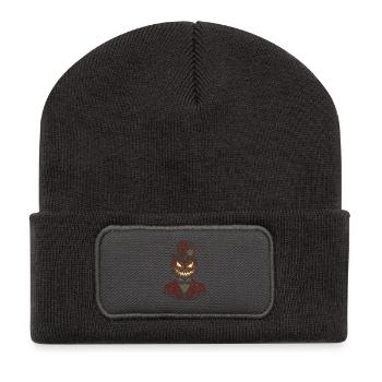 Citrouille gentleman steampunk - Beanie recyclé à patch - charbon - Devant