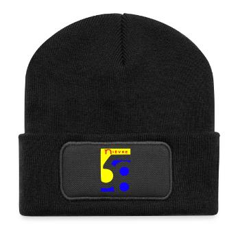 Logo der Nièvre 58 - Recycelte Patch Beanie - Schwarz - Vorne