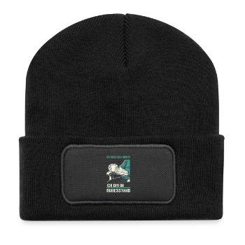 Opa Rente 2025 Enkel Geschenk Ruhestand Lustig - Recycelte Patch Beanie - Schwarz - Vorne