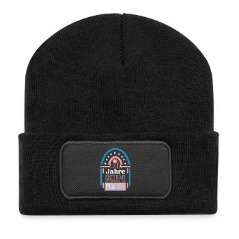 Kinball Jubiläum 10 Jahre Trainerin Spielerin - Recycelte Patch Beanie - Schwarz - Vorne