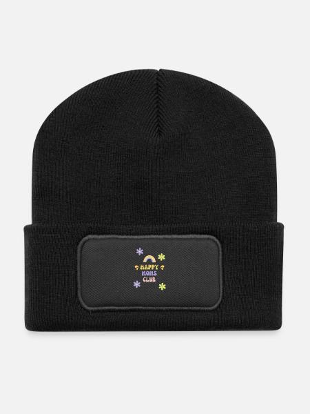 Happy Moms - Recycled Patch Beanie - black