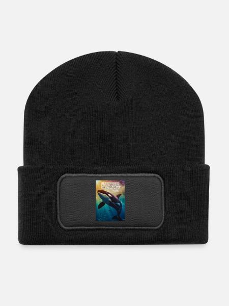 Orca Unterwasser Hoffnungsvers - Recycelte Patch Beanie - Schwarz