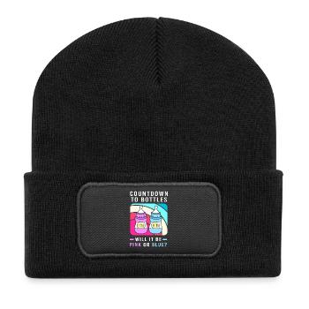 Gender Reveal New Year's Eve New Year New Year - Recycled Patch Beanie - black - Front
