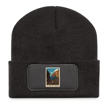 Playa del Trigo - Recycelte Patch Beanie - Dunkelgrau - Vorne