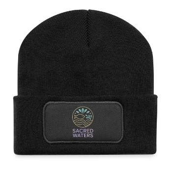 Sacred Waters (Heilige Wasser) - Recycled Patch Beanie - black - Front