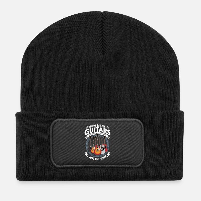 Guitarist Guitar - Recycled Patch Beanie - black