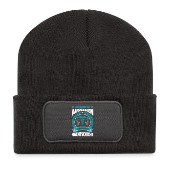 Pflegerin Geschenke Pflege Lustig Krankenpflegerin - Recycelte Patch Beanie - Dunkelgrau - Vorne