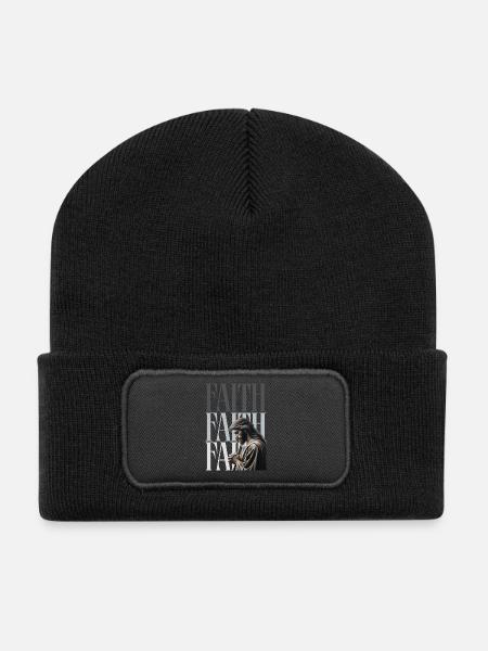 Glaubenslicht Gebet Portrait Glaube macht Hoffnung - Recycelte Patch Beanie - Schwarz