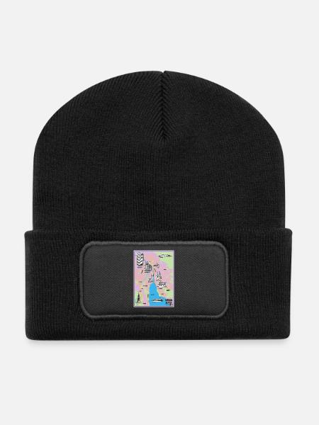Stadt Zürich - Recycelte Patch Beanie - Schwarz