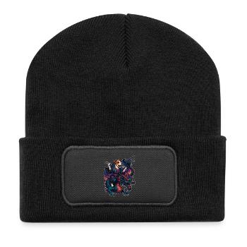 Sushi Jack Russell Terrier Kimono Dragon Cadeau - Beanie recyclé à patch - noir - Devant