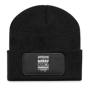 Cadeaux pour les jardins et les amoureux des plantes - Beanie recyclé à patch - noir - Devant