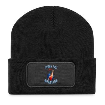 J'peux pas j'ai natation - Beanie recyclé à patch - noir - Devant