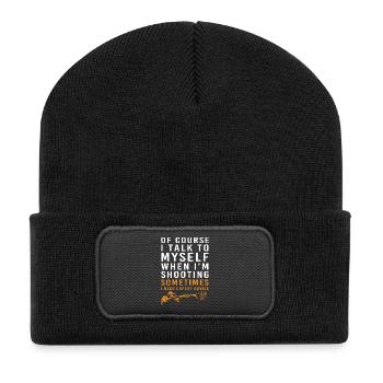 Tontauben - Recycelte Patch Beanie - Schwarz - Vorne